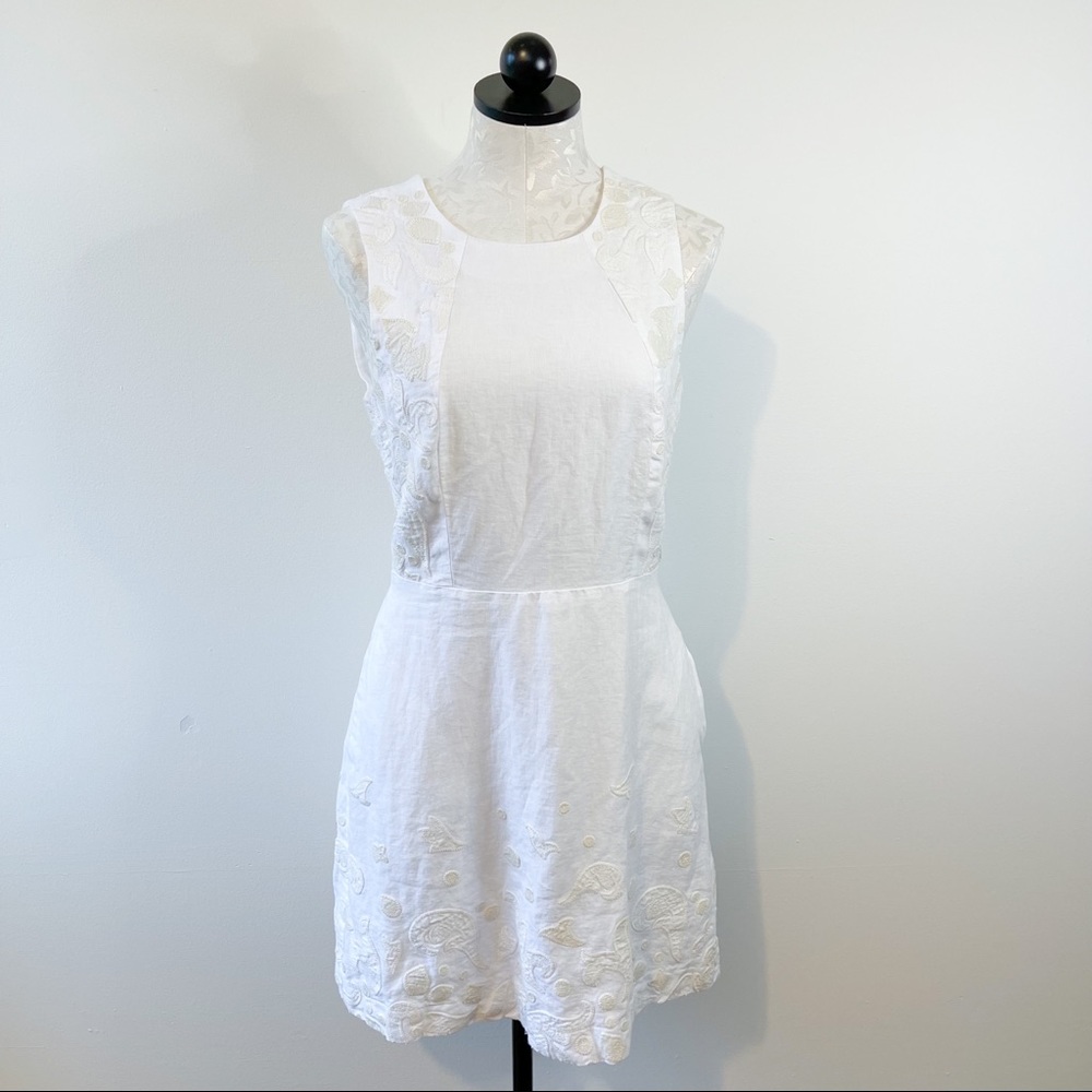 Banana Republic Heritage Collection white linen dress